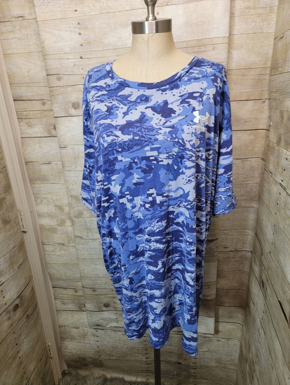 Under Armour Blue Camo Short Sleeve Tee